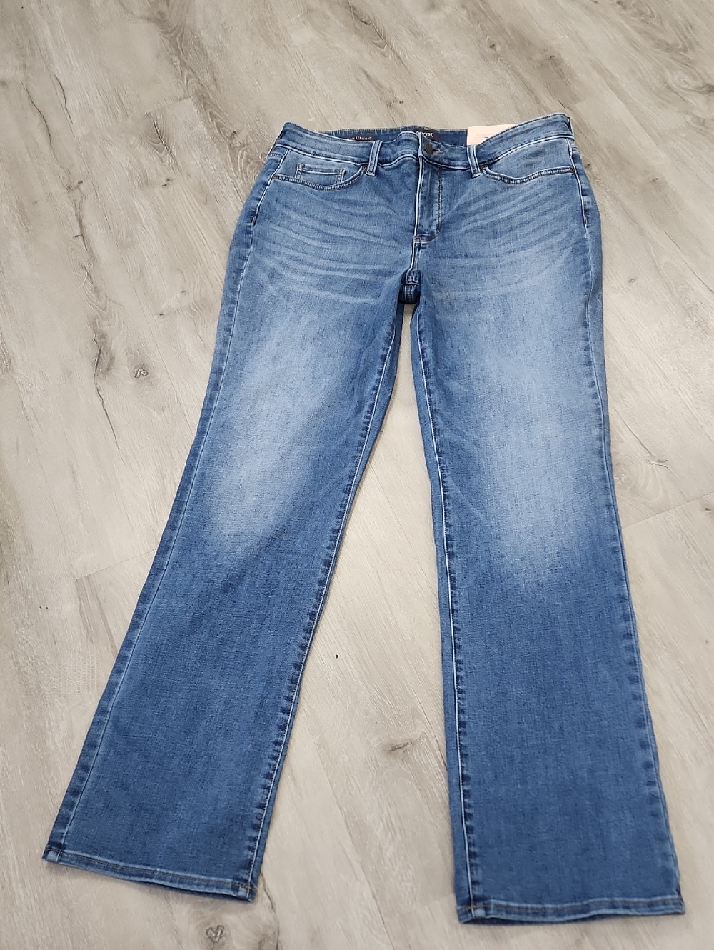 NYDJ Mid Blue Wide-Leg Jeans Marilyn Straight